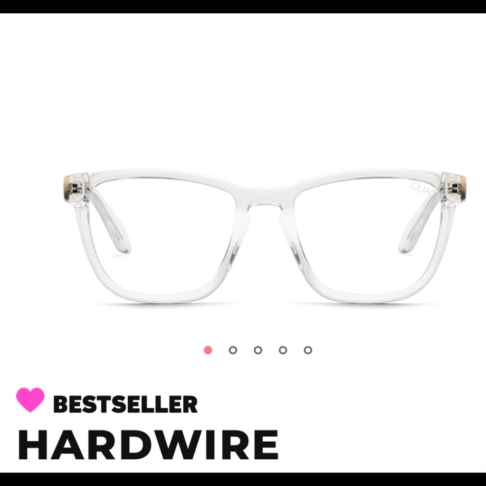 BNWT Quay Clear Glasses with blue light lenses.